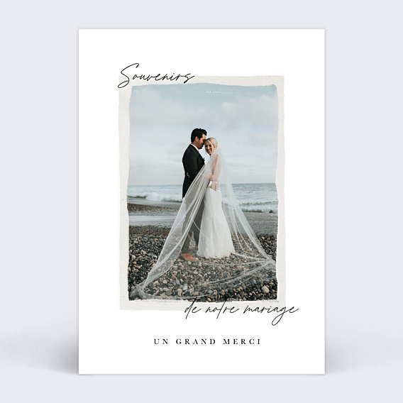 Remerciements mariage Effet Photo Vintage