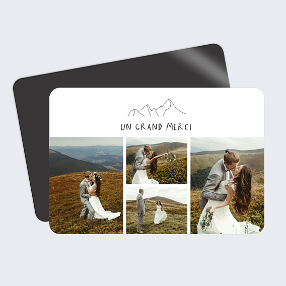 Remerciements mariage Montagne paysage