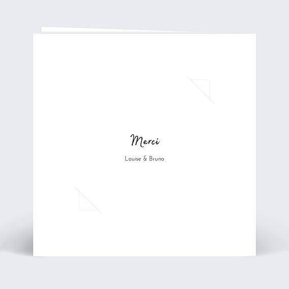 Carte remerciement mariage Pêle Mêle Coeur Graines à planter Verso