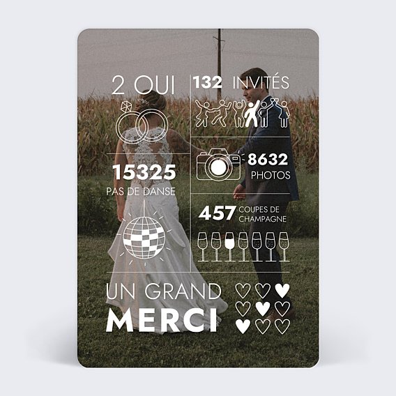 Remerciements mariage Mariage chiffré