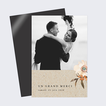 Remerciements Mariage Bouquet Parfumé Kraft