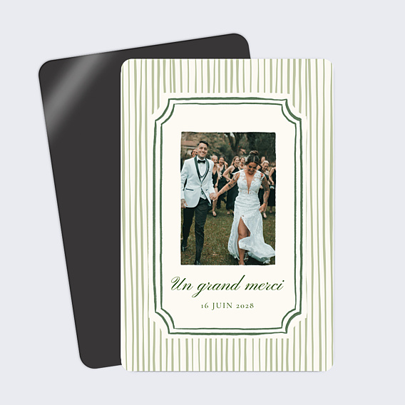 Remerciements mariage Rayures fines