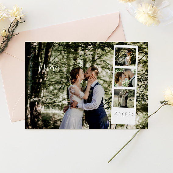 Carte remerciement mariage Polaroid Mariage