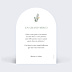 Remerciements mariage Portrait minimaliste avec couronne eucalyptus