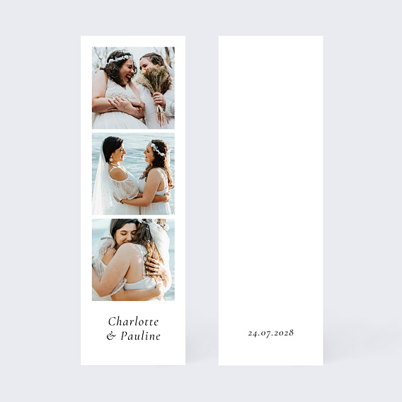 Carte remerciement mariage Multi Intemporel