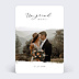 Carte remerciement mariage Effet Photo Recto