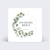 Remerciements mariage Couronne Ocre Eucalyptus
