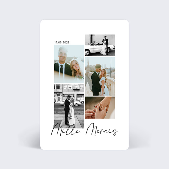 Remerciements mariage Fraîcheur