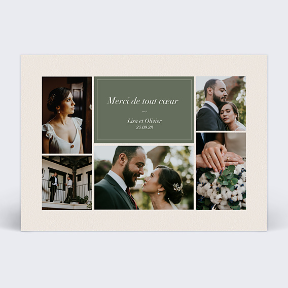 Remerciements mariage Doux Sentiments