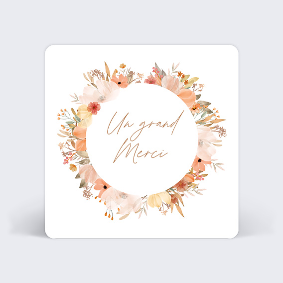 Remerciements mariage Ronde Florale