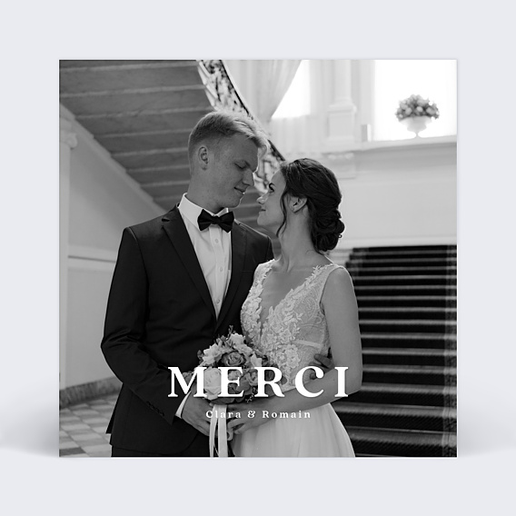 Remerciements mariage Pleine Page Minimaliste