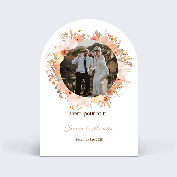 Remerciements mariage Flower of Fall