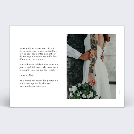 Remerciements mariage Harmonie