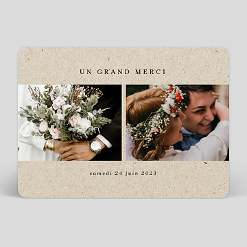 Carte remerciement mariage Bouquet Parfumé