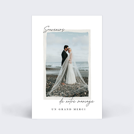 Remerciements mariage Effet Photo Vintage