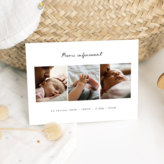 Remerciements Naissance Certificat Moderne
