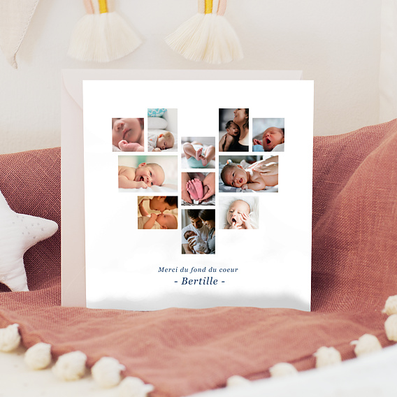 Carte remerciement naissance Lovely Baby