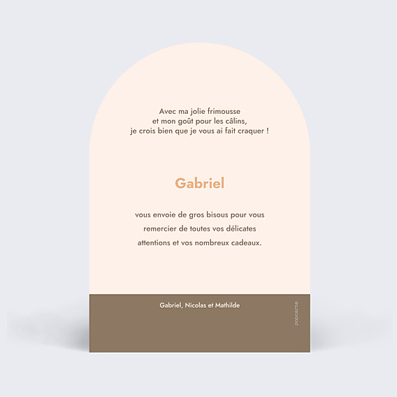 Remerciements Naissance Bébé en illustration vectorielle