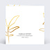 Carte remerciement naissance Feuillage Ocre Verso