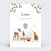 Carte remerciement naissance Forêt Enchantée Recto