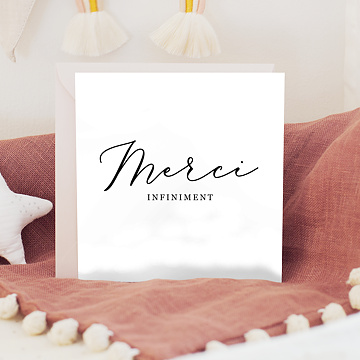 Remerciements Naissance Calligraphie Merci