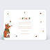 Carte remerciement naissance Renard automne Verso