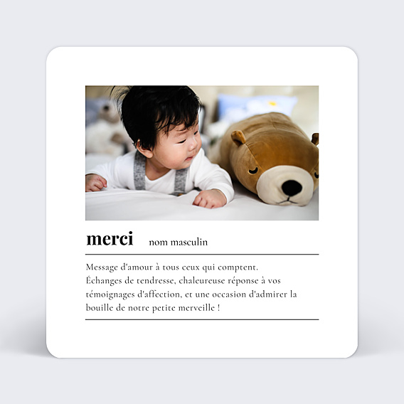 Remerciements Naissance Définition