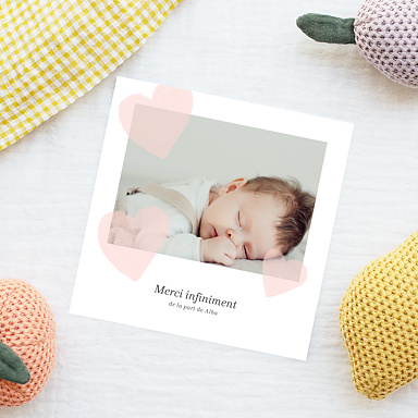 Remerciements Naissance Cur Rose