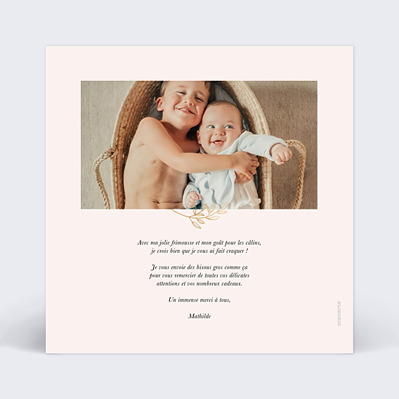Remerciements Naissance Petit végétal