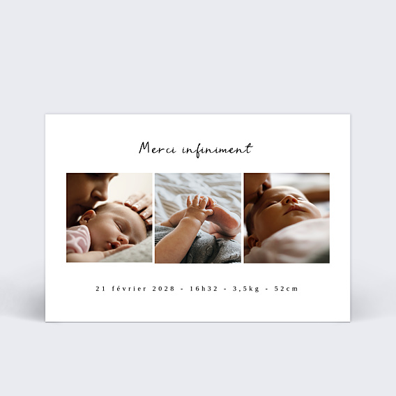 Remerciements Naissance Certificat Moderne