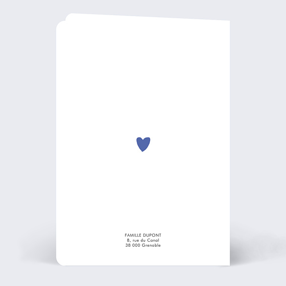 Carte remerciement naissance Formes Colorées Verso