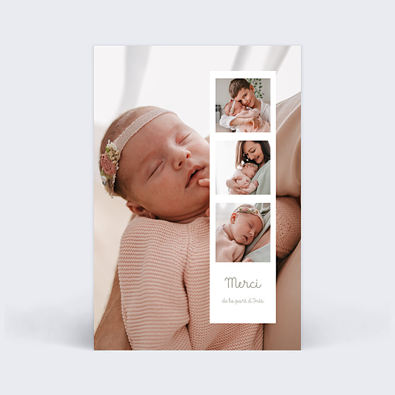 Remerciements Naissance Photomaton Portrait