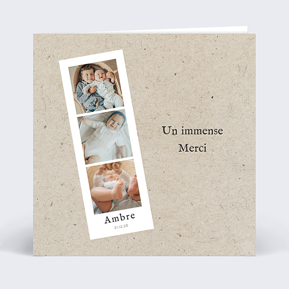Remerciements Naissance Découpe Photomaton