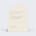 Carte remerciement naissance Arche avec texte Verso