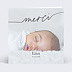 Carte remerciement naissance Merci noir