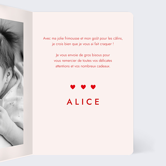 Remerciements Naissance Cœurs