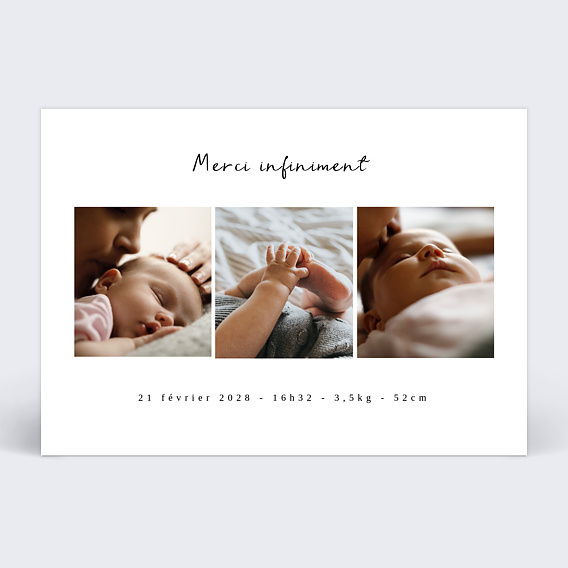 Remerciements Naissance Certificat Moderne