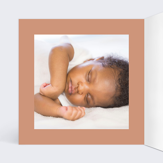 Carte remerciement naissance Lettrine Arc-en-Ciel Intérieur Gauche