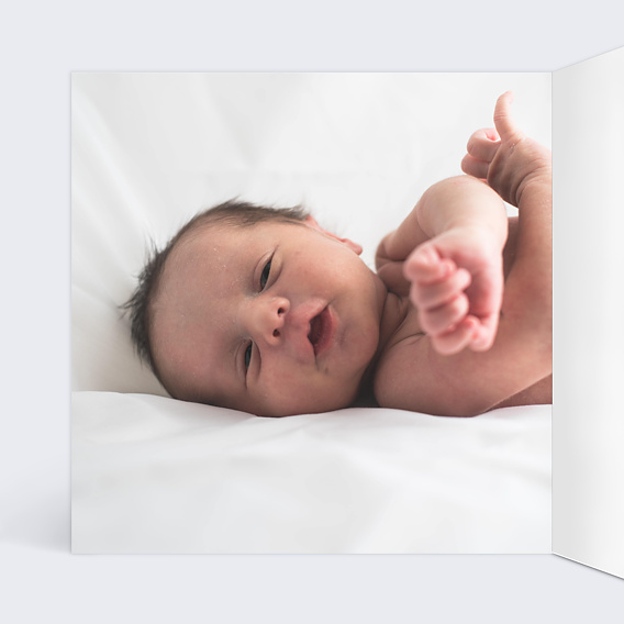 Carte remerciement naissance Sunset Intérieur Gauche