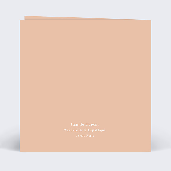 Carte remerciement naissance Petit arc-en-ciel Verso