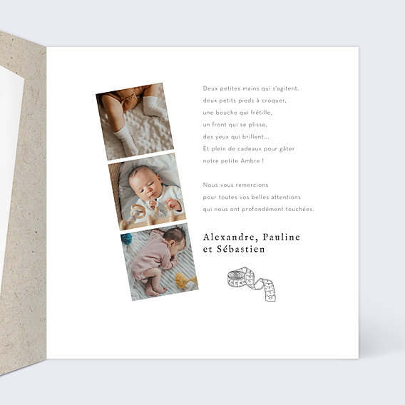 Remerciements Naissance Découpe Photomaton