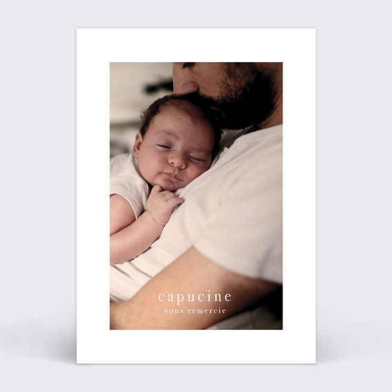 Carte remerciement naissance Berlingot Recto