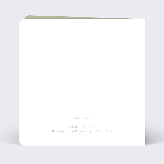 Carte remerciement naissance Lettrine Multiphoto Verso