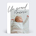 Carte remerciement naissance Grande Typo Recto