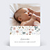 Remerciements Naissance Frise Fleurie