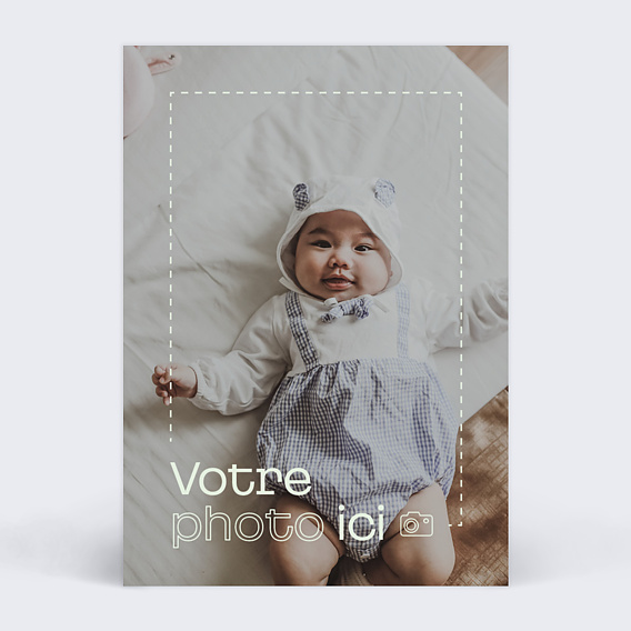 Carte remerciement naissance Votre Photo ici
