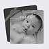 Carte remerciement naissance Merci blanc