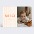 Carte remerciement naissance Rayures douces