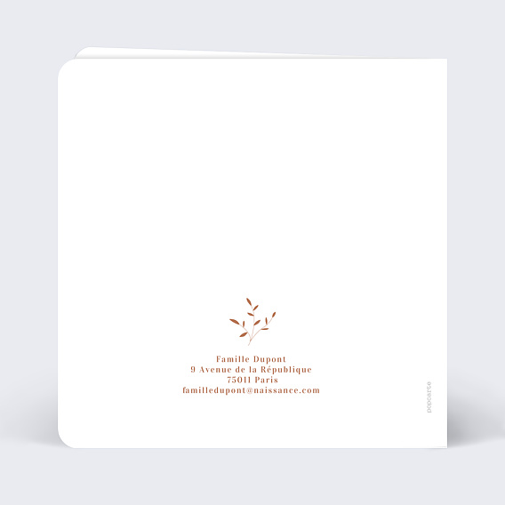 Carte remerciement naissance Pêle-Mêle Camargue Verso