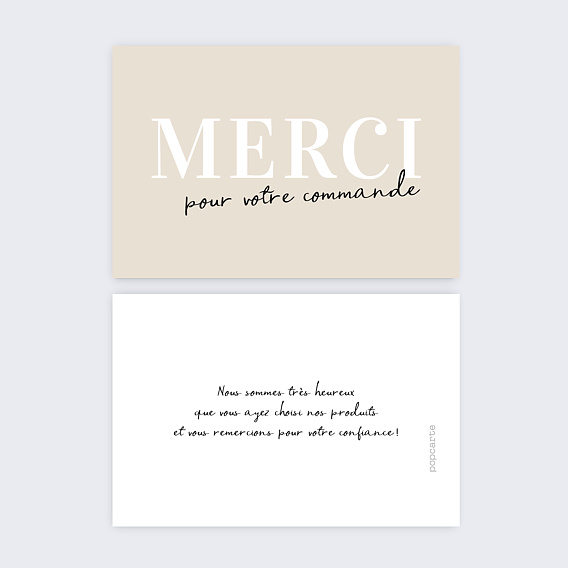 Carte remerciement professionnel Moderne
